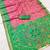 Pink color pochampally silk blend ikkat design zari border sarees