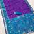 Purple blue color pochampally silk blend ikkat design zari border sarees