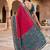 Rani pink color pochampally silk blend ikkat design zari border sarees