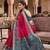 Rani pink color pochampally silk blend ikkat design zari border sarees