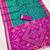 Sea green color pochampally silk blend ikkat design zari border sarees