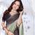 pista & black color fendy silk blend two tone shaded zircon work saree