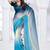 sky & morpeach color fendy silk blend two tone shaded zircon work saree