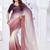 brown & wine color fendy silk blend two tone shaded zircon work saree