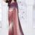 brown & wine color fendy silk blend two tone shaded zircon work saree