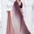 brown & wine color fendy silk blend two tone shaded zircon work saree