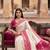 White color pochampally silk blend ikkat design zari border sarees