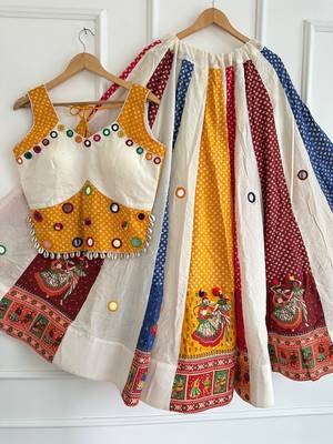 Multicolor Pure Ajrakh Cotton Chaniya Choli 1