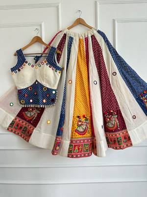 Multicolor Ajrakh Cotton Chaniya Choli 1