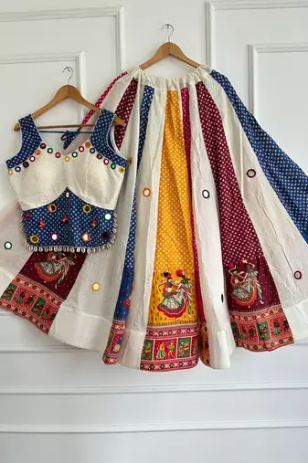Multicolor Ajrakh Cotton Chaniya Choli