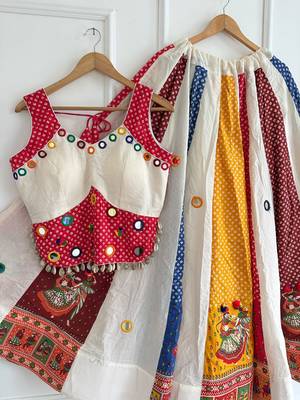 Multicolor Ajrakh Cotton Chaniya Choli 1