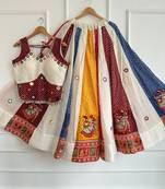 Multicolor Ajrakh Cotton Chaniya Choli