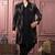 Black open indowestern for men | premium men's ethnic wear