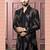 Black open indowestern for men | premium men's ethnic wear