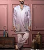 Pink shaded indowestern for men | premium men's ethnic wear