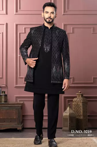 Black indowestern for men | men's ethnic wear