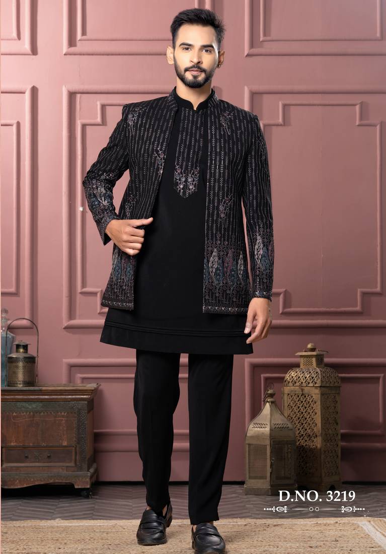 Black indowestern for men | men's ethnic wear