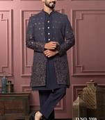 Grey open indowestern for men | premium men's ethnic wear