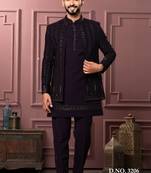 Wine open indowestern for men | premium men's ethnic wear