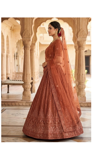 fancy designer party wear lehanga  2