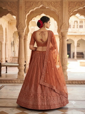 fancy designer party wear lehanga  3