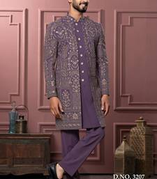 Purple indowestern for men | premium men's ethnic wear