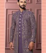 Purple indowestern for men | premium men's ethnic wear