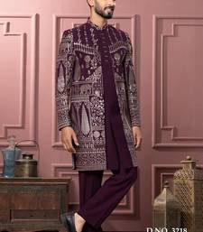 Wine indowestern for men | men's ethnic wear