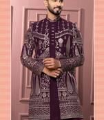 Wine indowestern for men | men's ethnic wear
