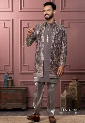 Brownish pink indowestern for men | men's ethnic wear 2