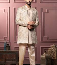 Beige open indowestern for men | men's ethnic wear