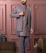 Pink open indowestern for men | premium men's ethnic wear