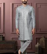 Pista green indowestern for men | premium men's ethnic wear