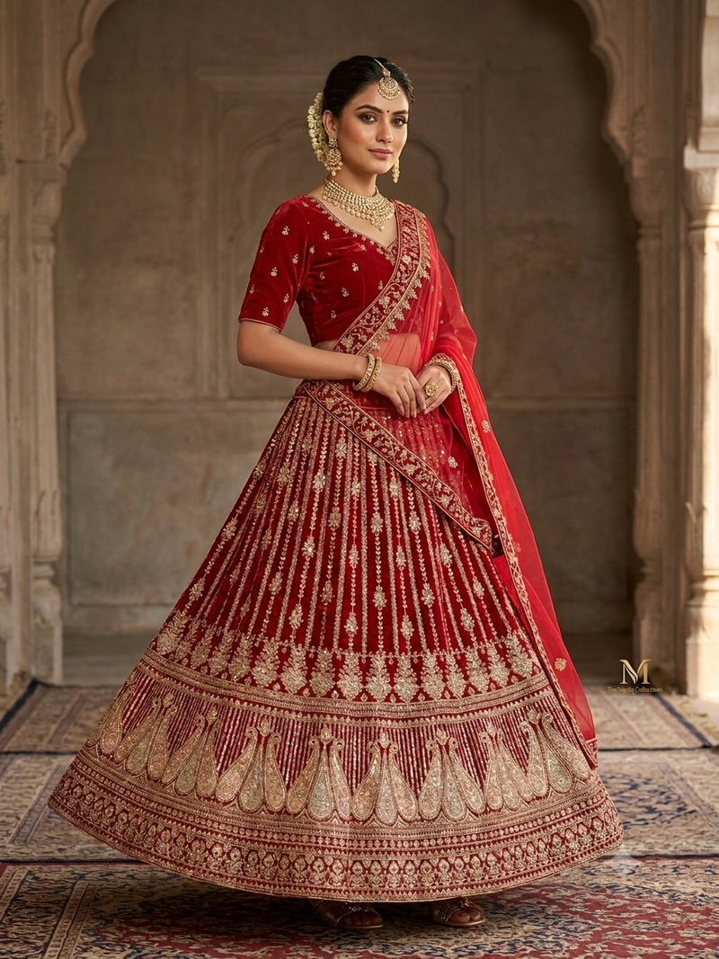 fancy wedding havey lehaga dress