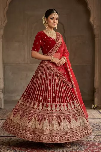 fancy wedding havey lehaga dress