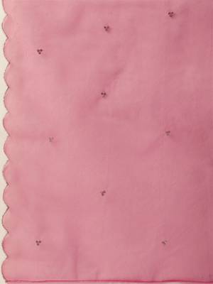 Women Pink Sequinned Yoke Design Kurta with Trousers & Dupatta 4