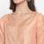 Women Peach-Coloured & Off-White Yoke Design Kurta with Palazzos