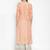 Women Peach-Coloured & Off-White Yoke Design Kurta with Palazzos