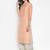 Women Peach-Coloured & Off-White Yoke Design Kurta with Palazzos