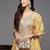 Women Mustard Yellow Ethnic Motifs Embroidered Gotta Patti Kurta with Trousers & With Dupatta
