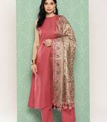 Women Regular Kurta with Trousers & With Dupatta