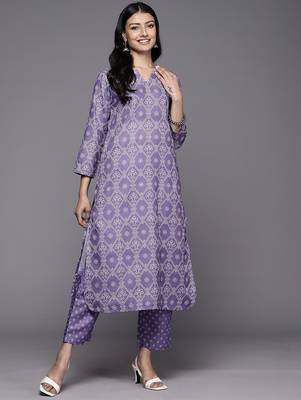 Bandhani Printed Kurta With Trousers 1