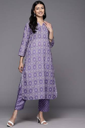 Bandhani Printed Kurta With Trousers