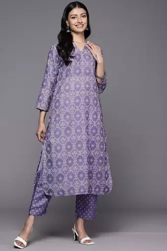 Bandhani Printed Kurta With Trousers