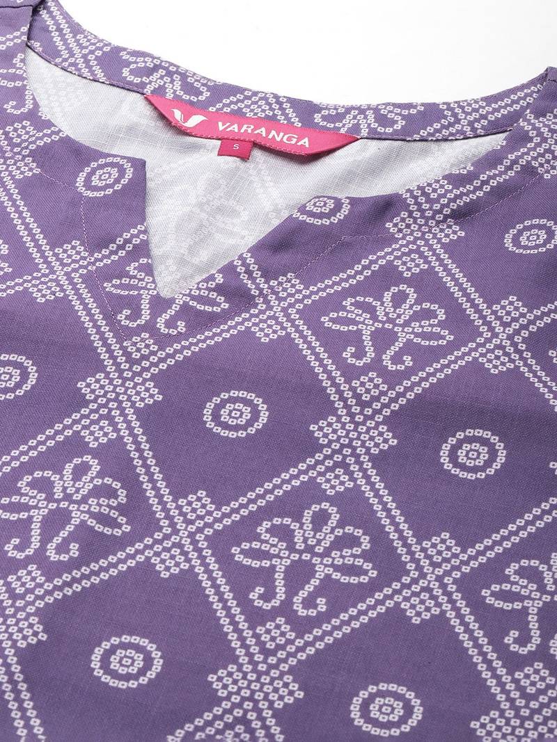 Bandhani Printed Kurta With Trousers
