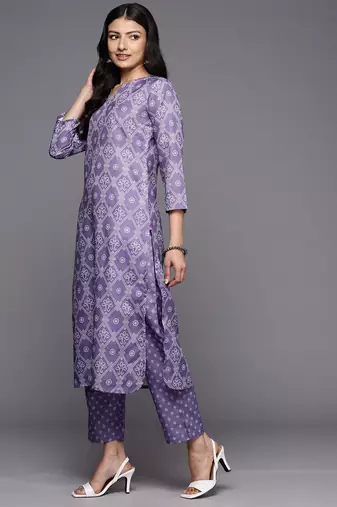 Bandhani Printed Kurta With Trousers