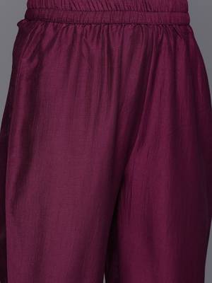 Ethnic Motifs Zari Embroidered Regular Kurta With Trousers & Dupatta 3