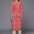 Women Peach-Coloured Pure Cotton Ethnic Motifs Printed Kurta with Trousers