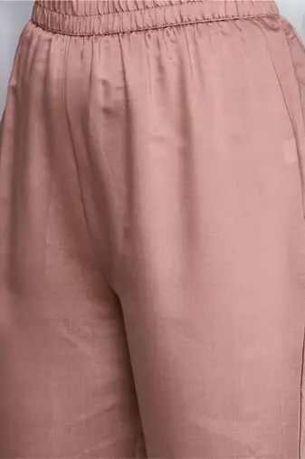 Women Floral Embroidered Mirror Work Kurta With Trousers & Dupatta