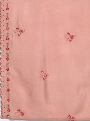 Women Floral Embroidered Mirror Work Kurta With Trousers & Dupatta 5